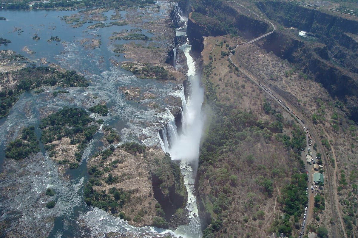 Helicopter Flight Over the Falls